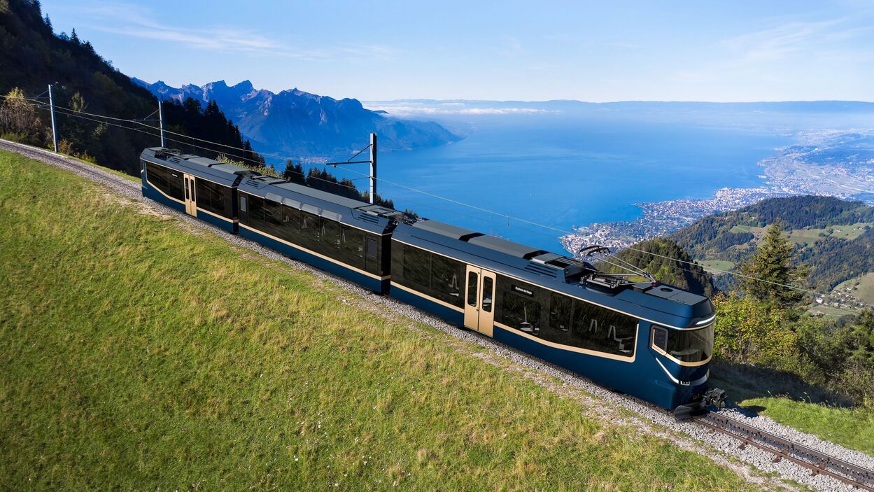 Stadler liefert acht neue Zahnradbahnen für die spektakuläre Fahrt auf den Rochers-de-Naye